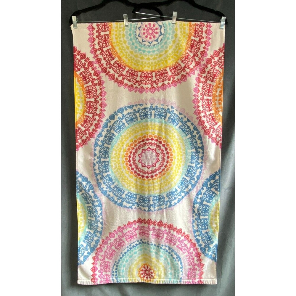 Kassa Fina Home Collection Rainbow Mandala Bath Towel (A1)